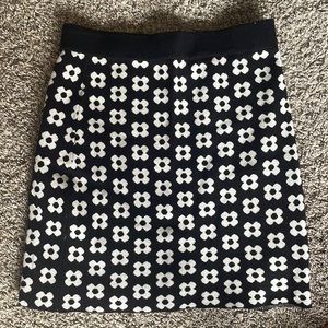 Princess Polly black and white knit mini skirt